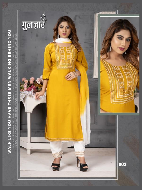 Beauty Queen Gulzar Fancy Kurti With Bottom Dupatta Collection